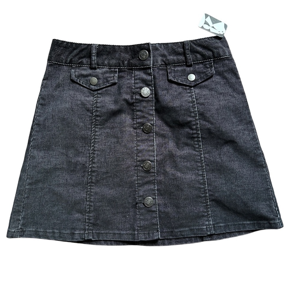 BDG Urban Outfitters Black Denim Button-Front Mini Skirt NWT Size 4